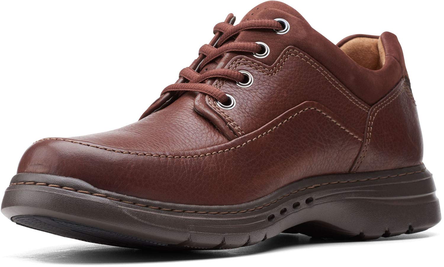Clarks Un Brawley Men's Leather Lace-Up Dress Shoes - Comfortable & Stylish Formal Footwear for Office, Wedding & Business Occasions