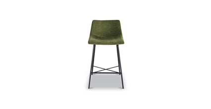 Paxton 24 Inch Velvet Counter Stool - Modern Kitchen Bar Stool with Padded Seat for Dining, Breakfast Nook, and Home Decor