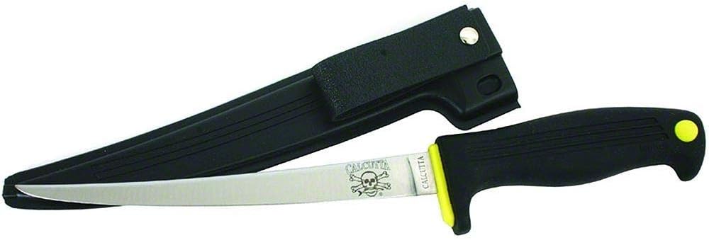 Premium Calcutta Fillet Knife with ABS Sheath - Sharp Fishing Knife for Cleaning Fish, Hunting & Outdoor Cooking - Perfect for Camping, Boating & Kitchen Use