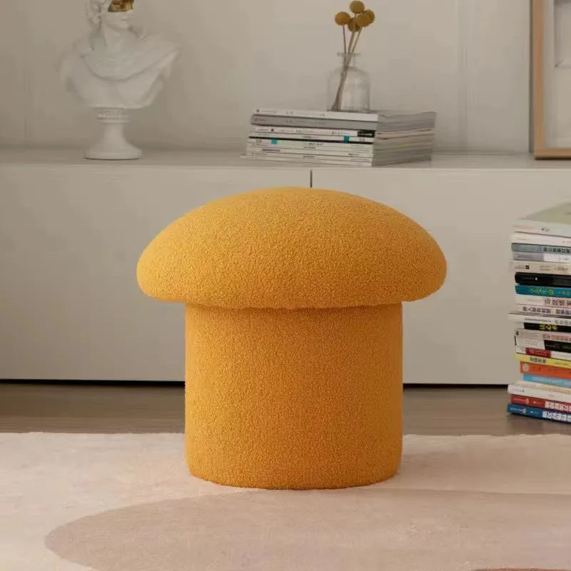 Mushroom Shaped Makeup Stool - Adjustable Height Vanity Stool with Soft Cushion for Dressing Room, Bedroom & Beauty Salon - Elegant Home Decor & Comfortable Seating