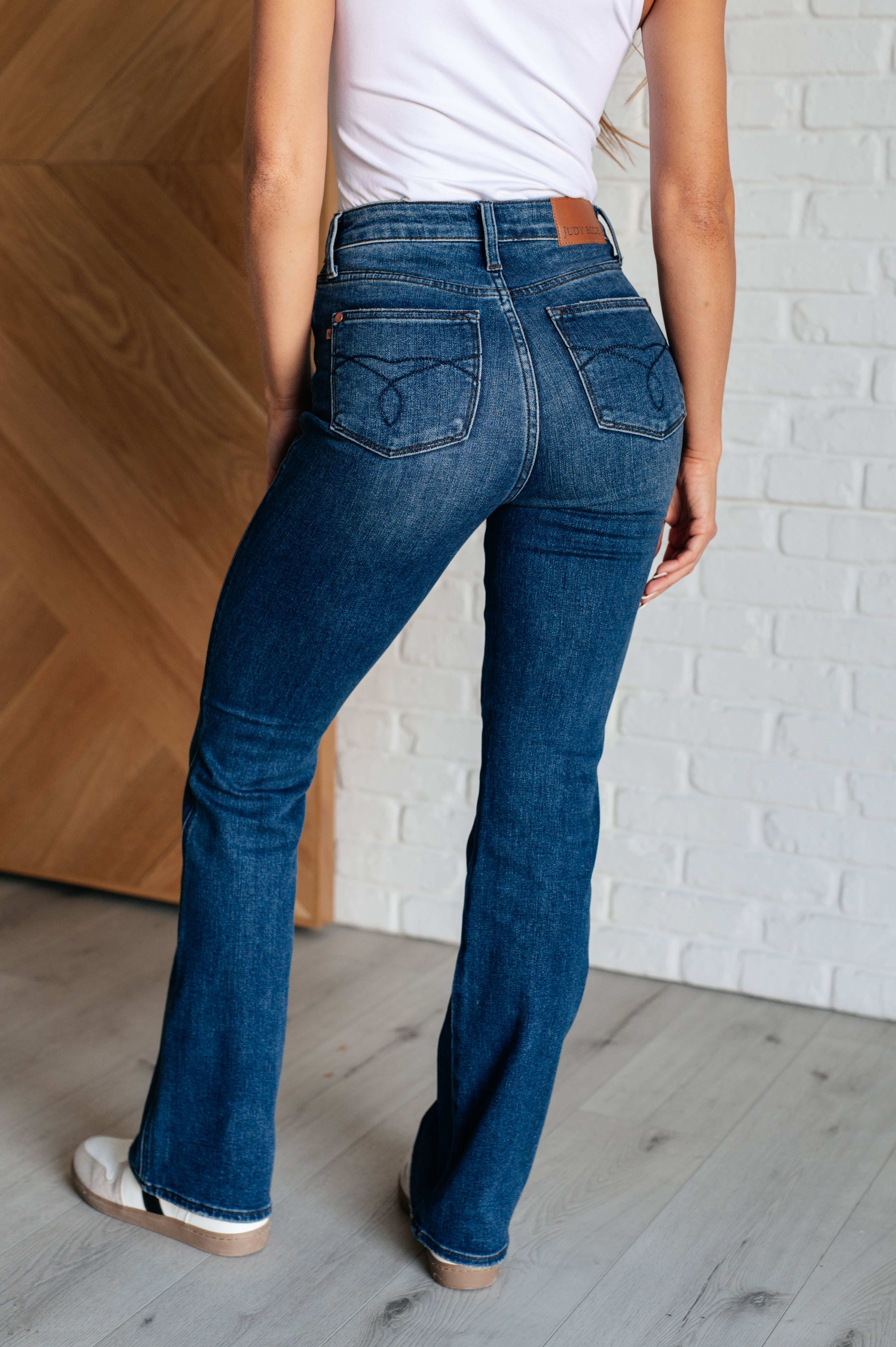 Santana High Rise Control Top Bootcut Jeans for Women - Slimming Tummy Control Denim Pants with Flared Leg | Perfect for Work, Casual Outfits & Date Nights