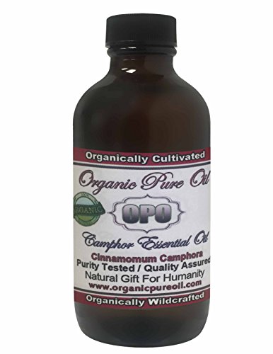 Organic Camphor Essential Oil - 100% Pure, Natural, Therapeutic Grade for Skin & Hair Care - 4 oz Steam Distilled - Aromatherapy, Massage & Relaxation