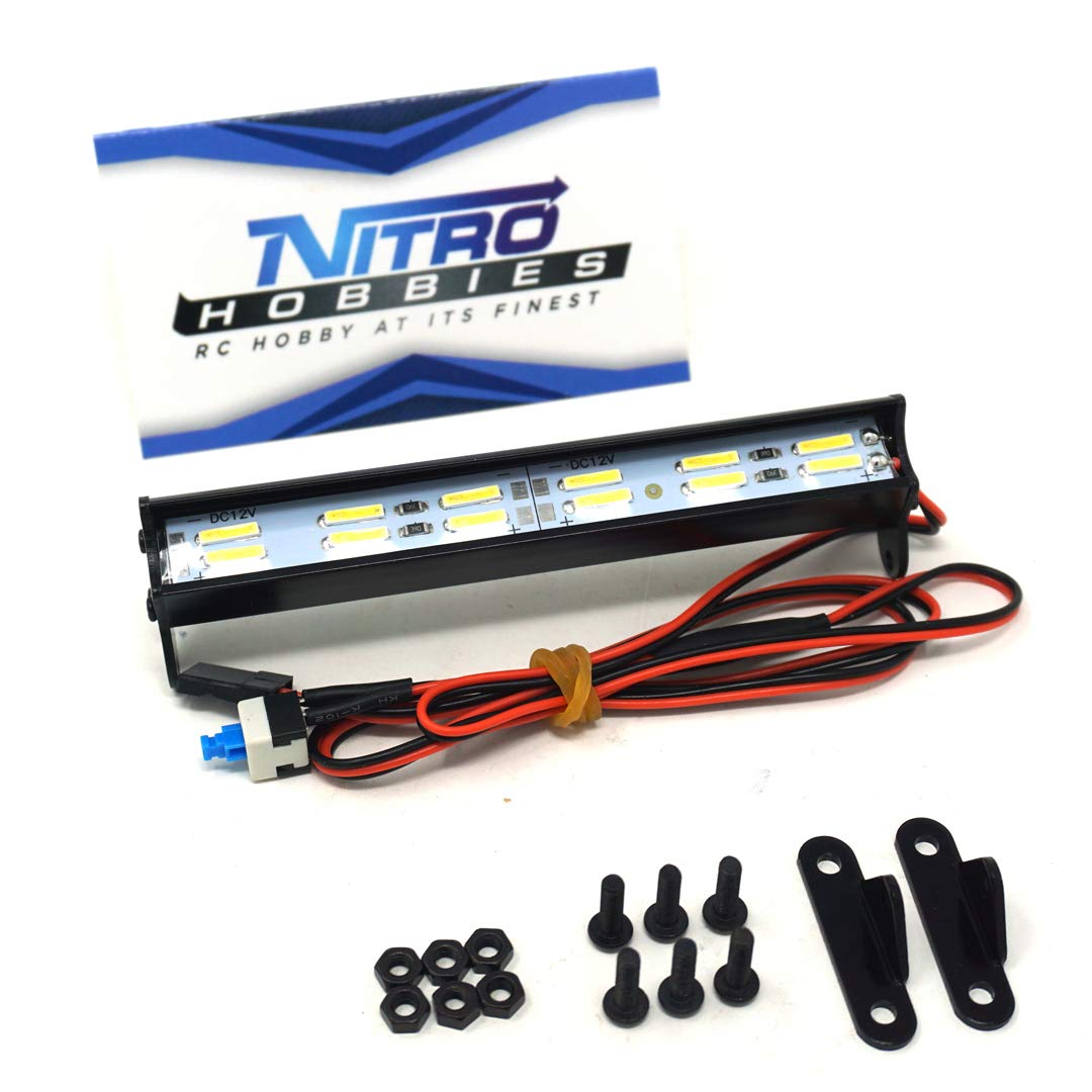 NHX 12 LED 4 Inch (102mm) High Voltage Off-Road Light Bar Kit - Waterproof Aluminum LED Light Bar for Trucks, ATVs, UTVs, Boats & Off-Road Vehicles - Perfect for Night Driving, Camping & Outdoor Adventures
