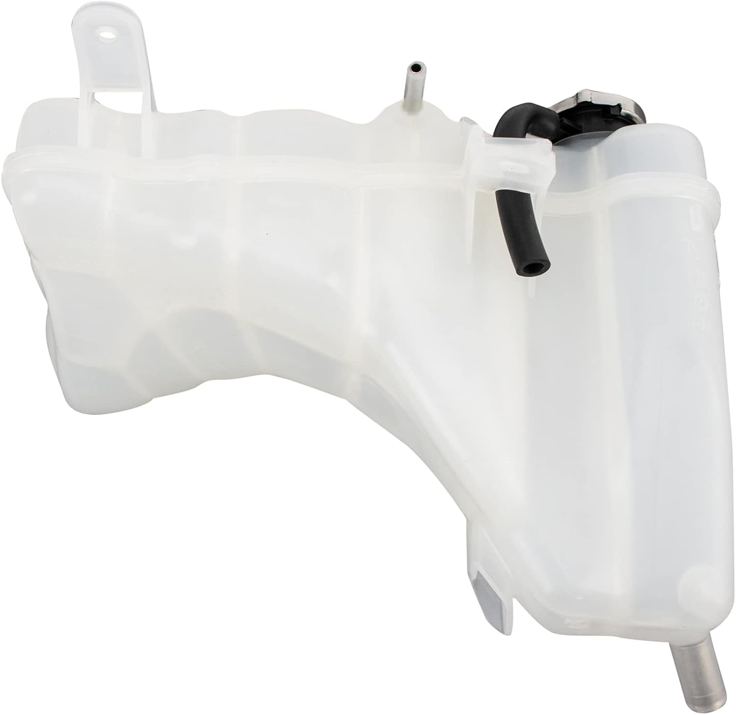 Replacement Coolant Recovery Tank with Cap for 2015-2020 Dodge Charger Challenger 6.4L V8 - White Textured Plastic (Part# CH3014157, 68237637AA) - Durable Engine Cooling System Solution for High-Performance Vehicles