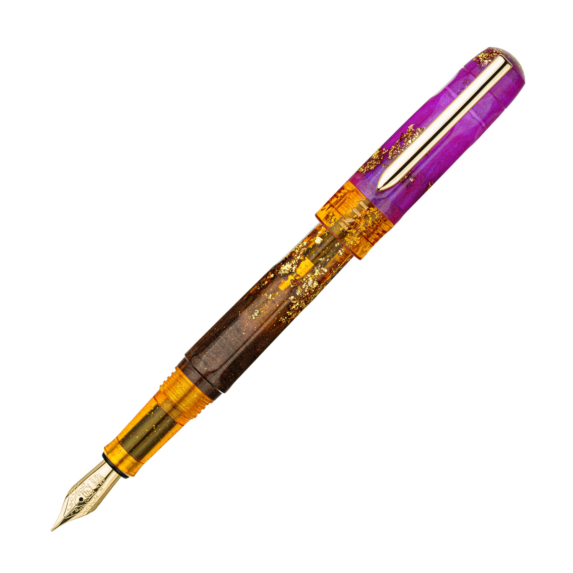 Benu Talisman Fountain Pen - Premium Ametrine Gemstone Luxury Writing Instrument for Collectors & Professionals - Perfect for Gifts, Calligraphy & Elegant Office Use