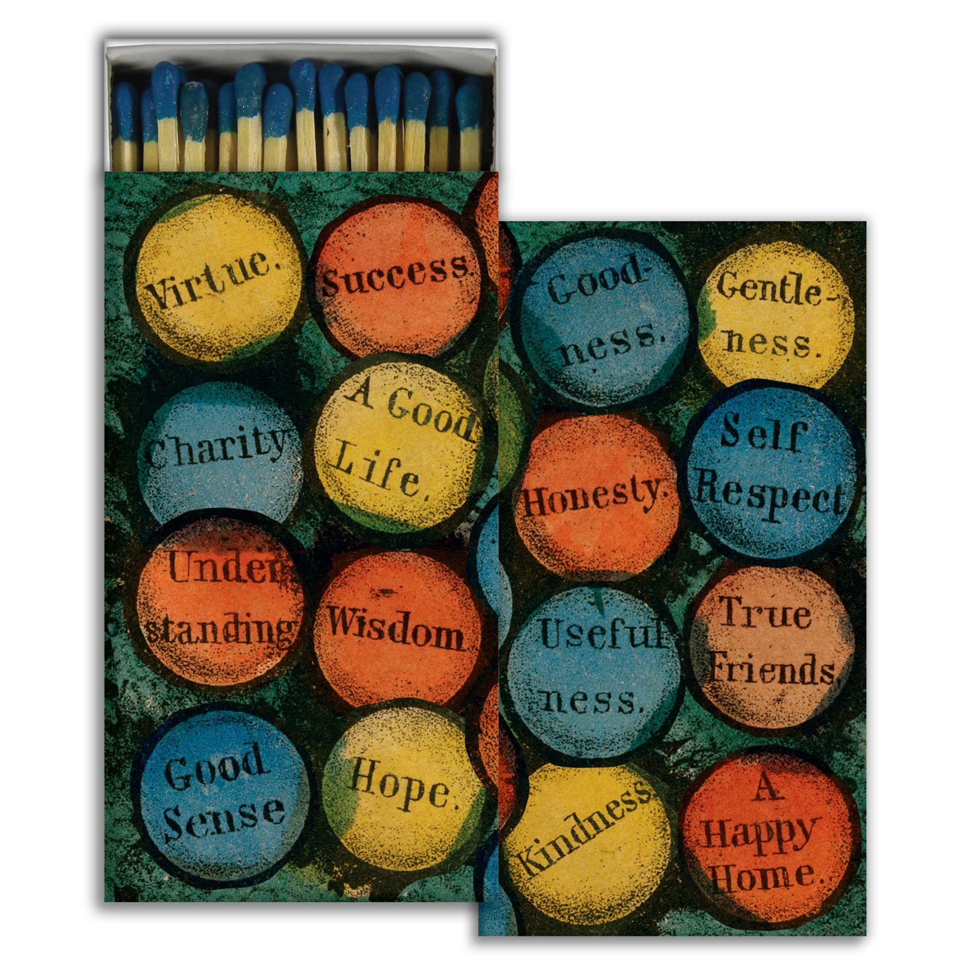 Fruits of Life Decorative Matchboxes with Wooden Matches - 6-Pack for Lighting Candles, Fireplaces, Grills & More | Perfect for Home Decor, Romantic Dinners & Outdoor Camping