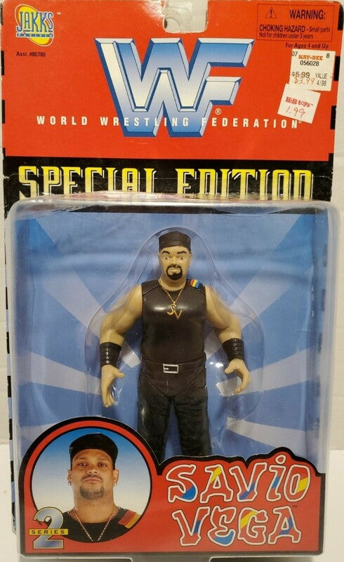 1998 WWF Jakks Pacific Special Edition Series 2 Savio Vega Wrestling Action Figure - Exclusive Collectible for WWF Fans & Toy Collectors - Perfect for Display, Play, and Nostalgic Wrestling Memorabilia Collections
