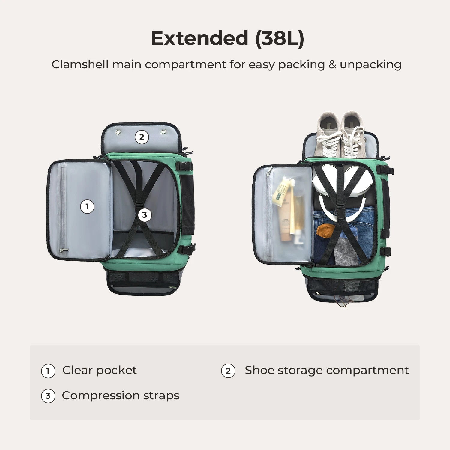 Blast Travel Backpack - Lightweight Waterproof Carry-On Backpack for Men & Women - Perfect for Airplane, Hiking, Camping & Daily Commute