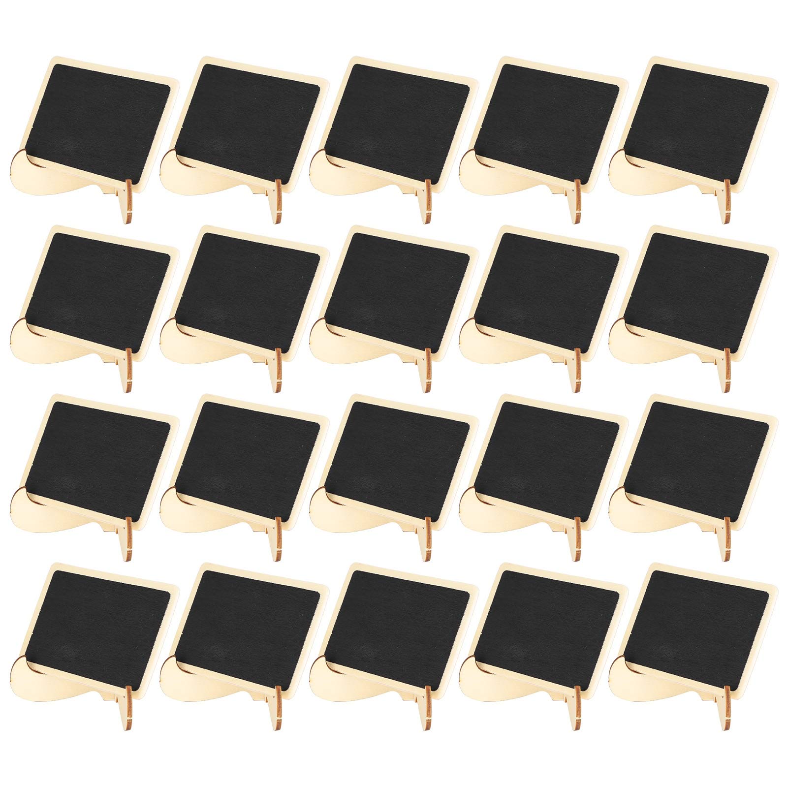 HEEPDD 20Pcs Wood Mini Chalkboard Signs - Wedding & Birthday Party Decor, Message Board, Memo Boards for Home, Cafe, Classroom & Event Decoration