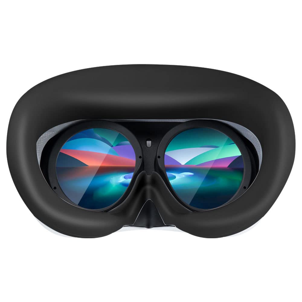 2023 VR Headset Accessories - Silicone Face Mask Cover - Anti-Sweat Replacement Pad - Light Blocking Eye Shield for PICO 4 VR Headset - Perfect for Gaming, Fitness & Virtual Reality Experiences