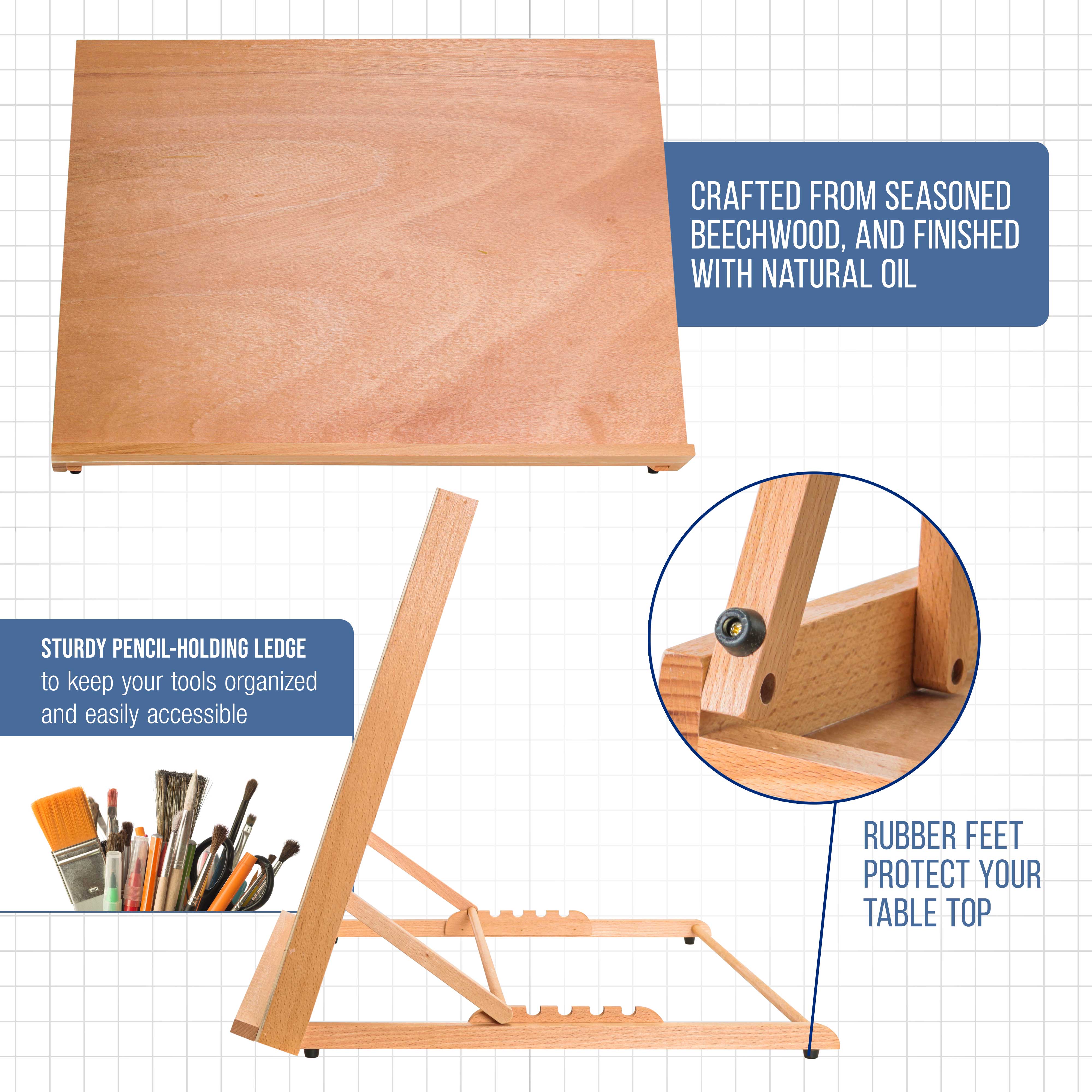 Adjustable Wooden Drawing Board - 25 5/8