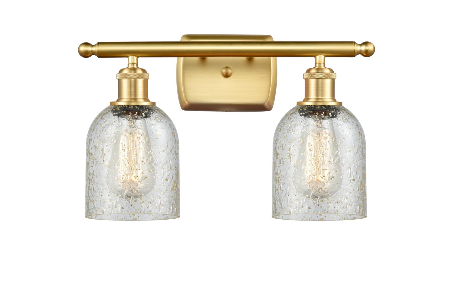 Caledonia 2 Light Bathroom Vanity Light - 516-2W-SG-G259-LED - Modern LED Bathroom Lighting Fixture for Mirror, Sink Area & Vanity - Perfect for Home, Apartment & Hotel Decor