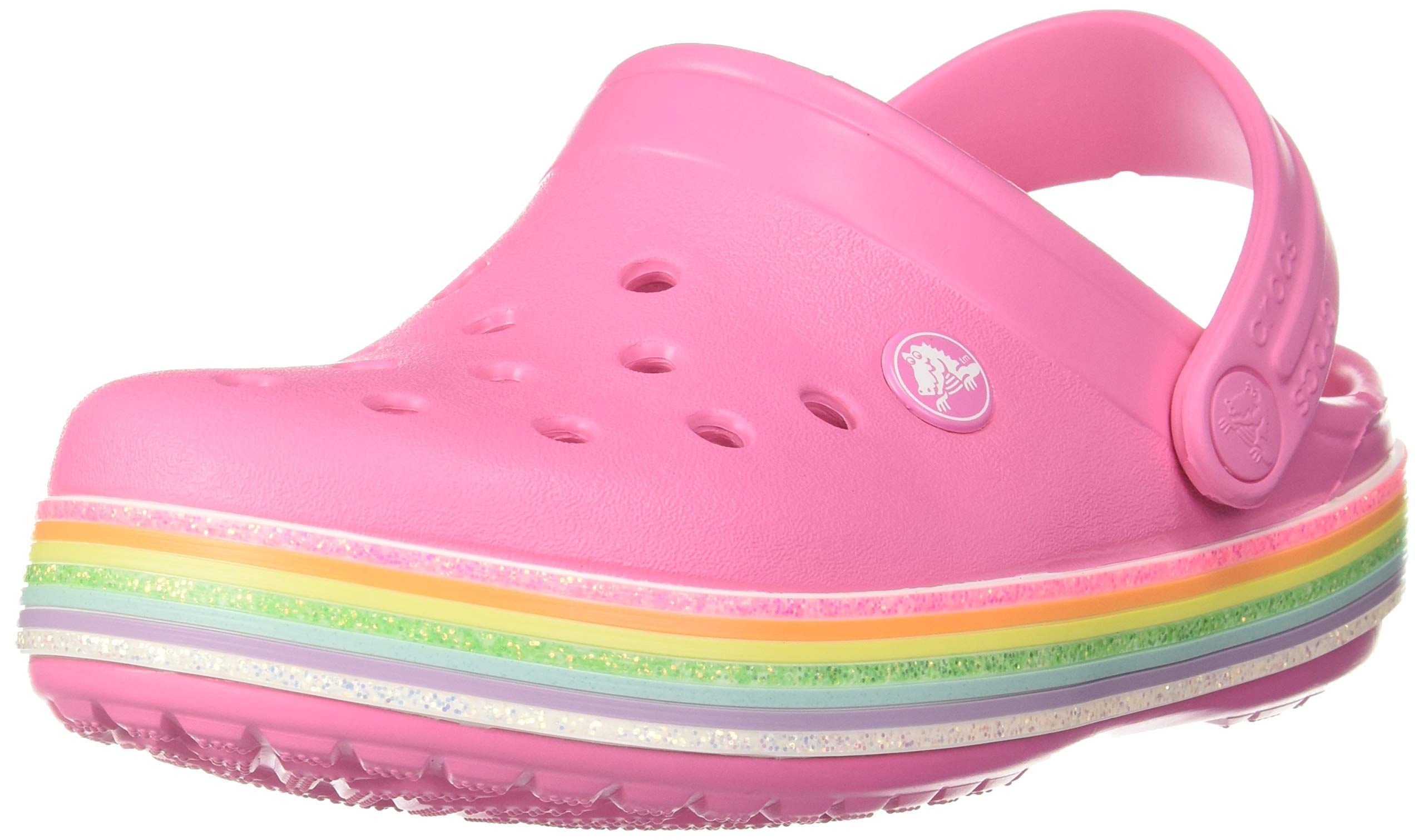 Crocs Kids' Crocband Chevron Beaded Clog - Comfortable & Stylish Water Shoes for Boys & Girls - Perfect for Beach, Pool, and Outdoor Play