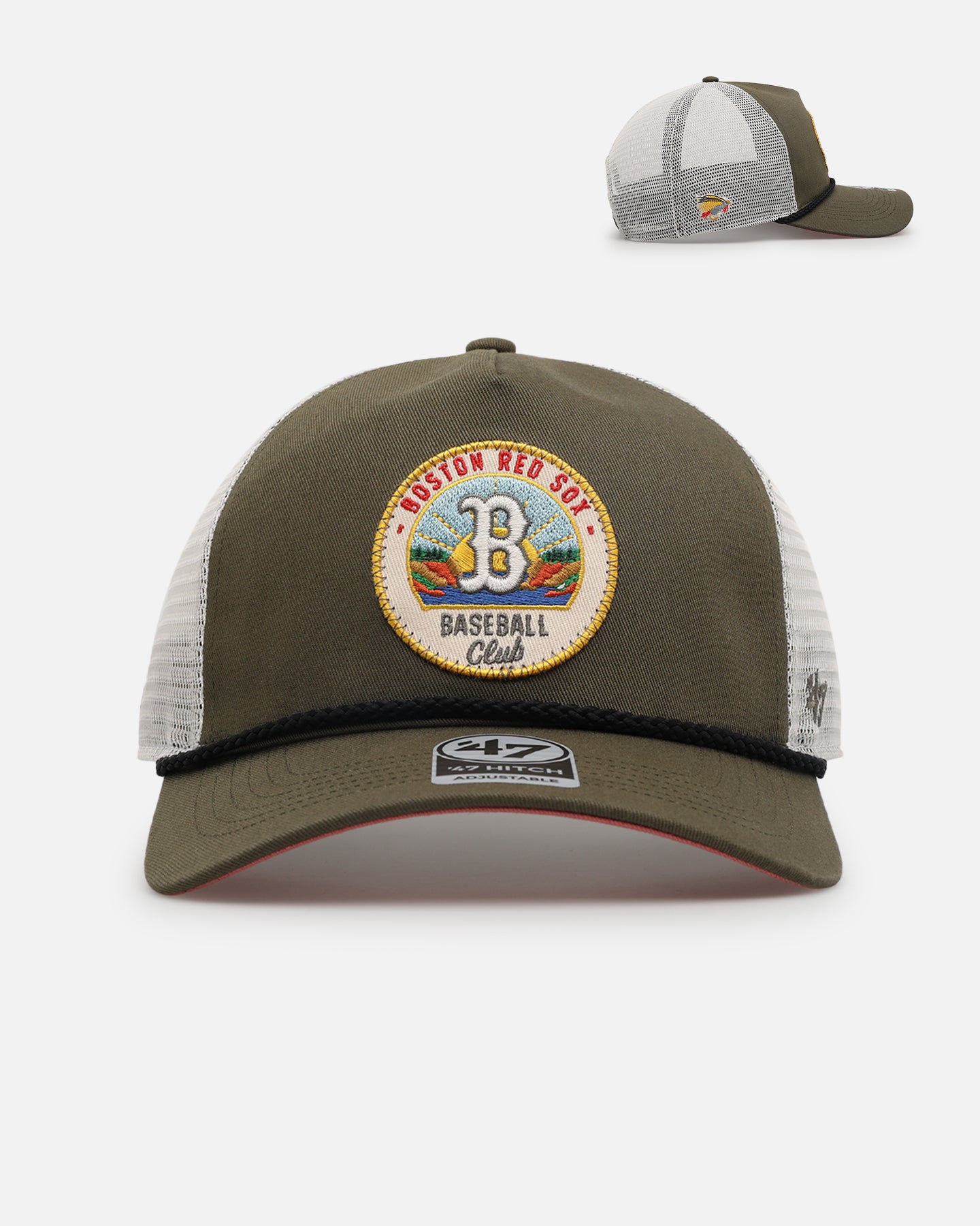 47 Brand Boston Red Sox 'Casting Call' Snapback Trucker Hat - Sandalwood Color Adjustable Baseball Cap for Men & Women - Perfect for Games, Tailgating & Casual Wear
