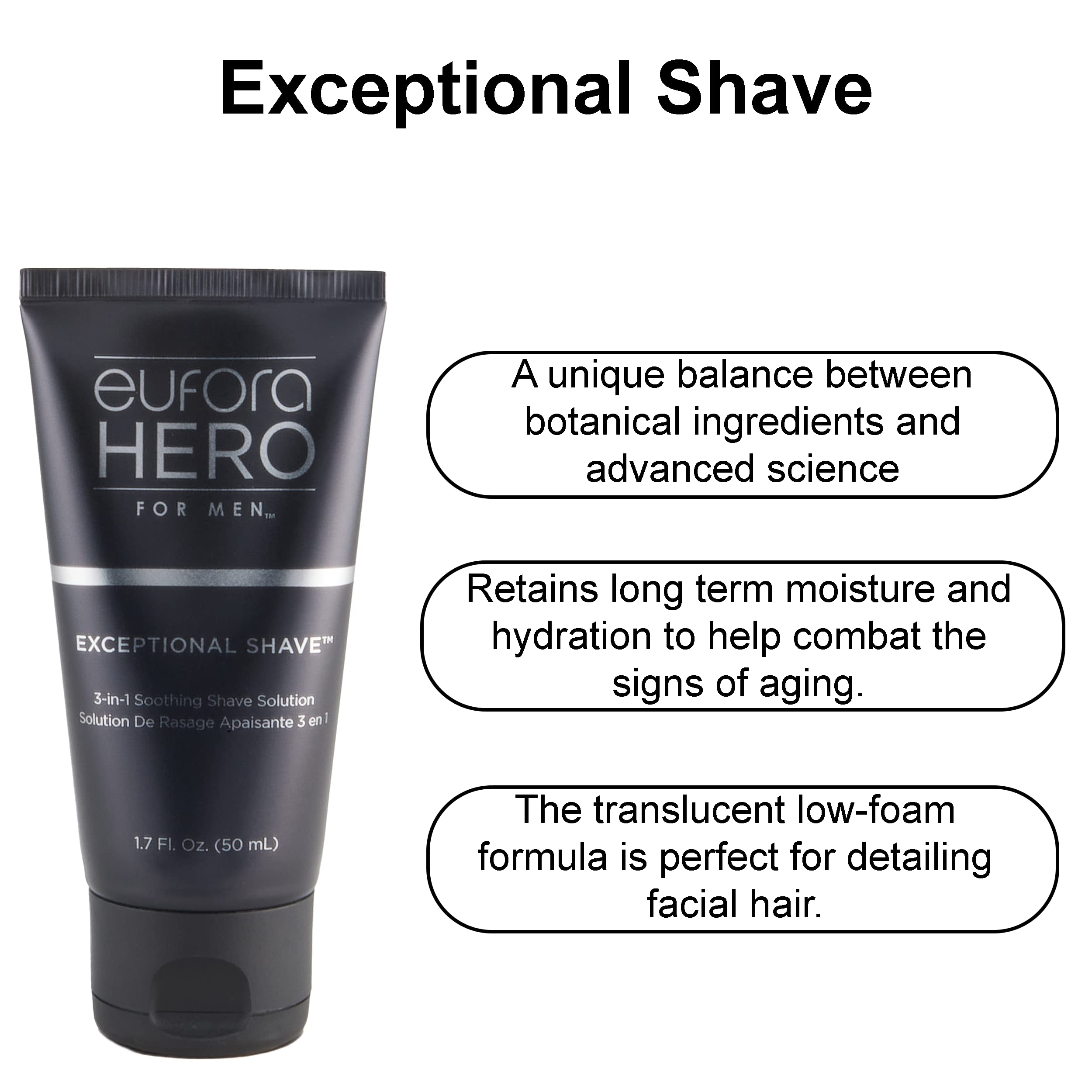 Eufora Hero for Men - Premium Shaving Cream for a Smooth & Comfortable Shave - Ideal for Daily Grooming & Travel