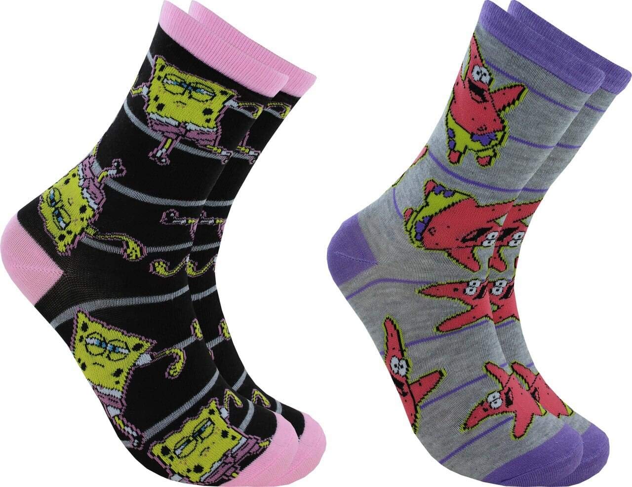 Nickelodeon SpongeBob SquarePants Patrick Star Women's Slippers 2-Pair Pack (Sizes 4-10) - Soft & Comfortable House Shoes for Lounge, Bedroom & Indoor Wear