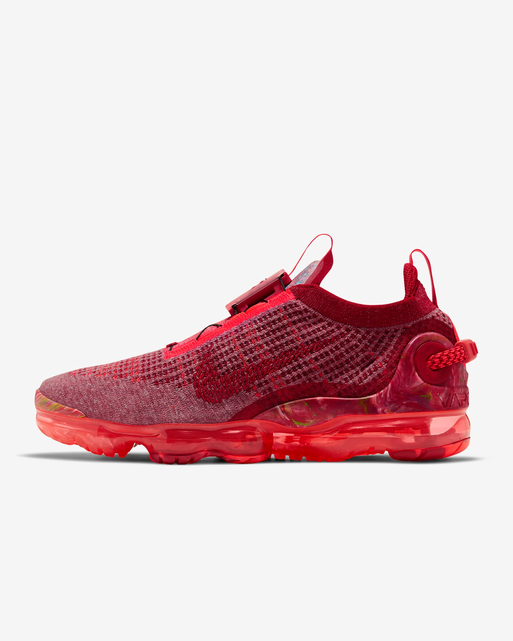 Nike Men's Air VaporMax 2020 Flyknit Running Shoes - Team Red/Flash Crimson/Gym Red | Lightweight & Breathable for Jogging, Gym Workouts & Daily Wear