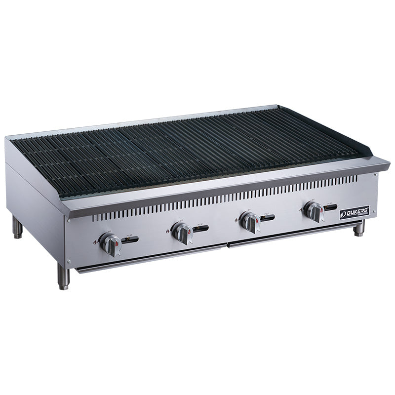 Dukers DCCB48 48-Inch Commercial Countertop Charbroiler – Perfect for Restaurants, Diners, and Outdoor Grilling