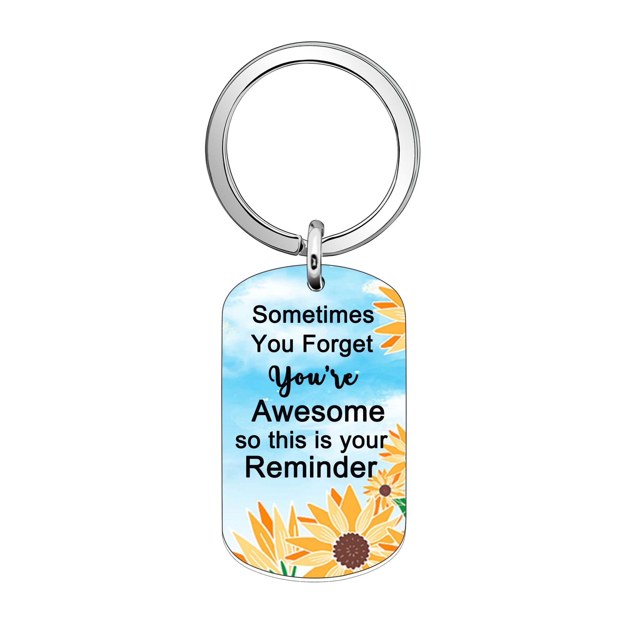 Reminder Keychain Rings - Best Friend Birthday & Christmas Gifts - Inspirational Daily Motivational Accessories for Women, Men, Teens - Perfect for Office, School, or Travel