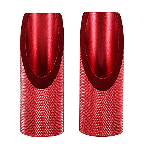 2PCS Red Aluminum Alloy Motorcycle Foot Pegs - Compatible with Honda, Universal Fit Footrest Accessories - Durable Footboard for Highway & Off-Road Riding - Perfect for Cruisers & Sport Bikes