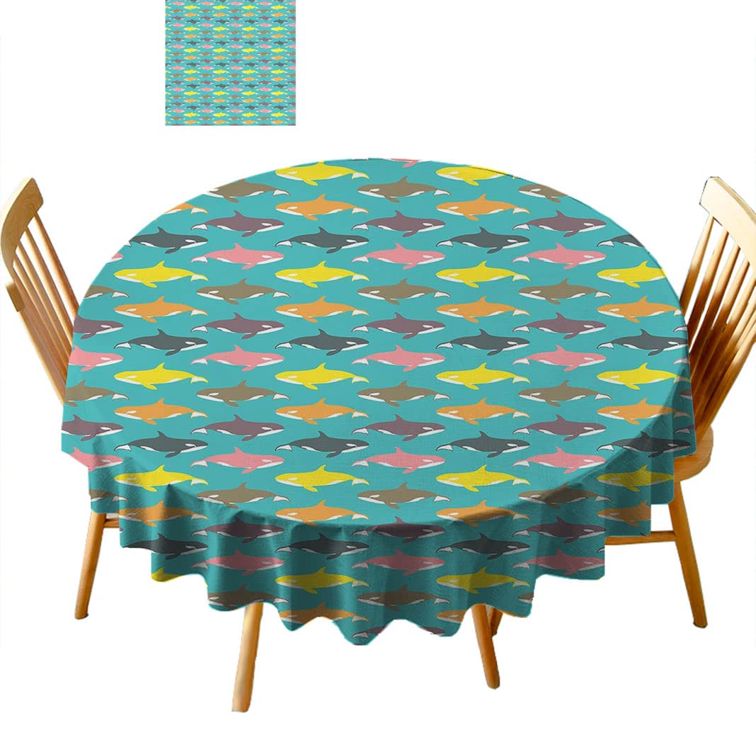 Round Tablecloths 36 Inch - Premium Fabric Table Cloth for Coffee & Tea Tables (B33QL) - Perfect for Dining, Parties & Home Decor