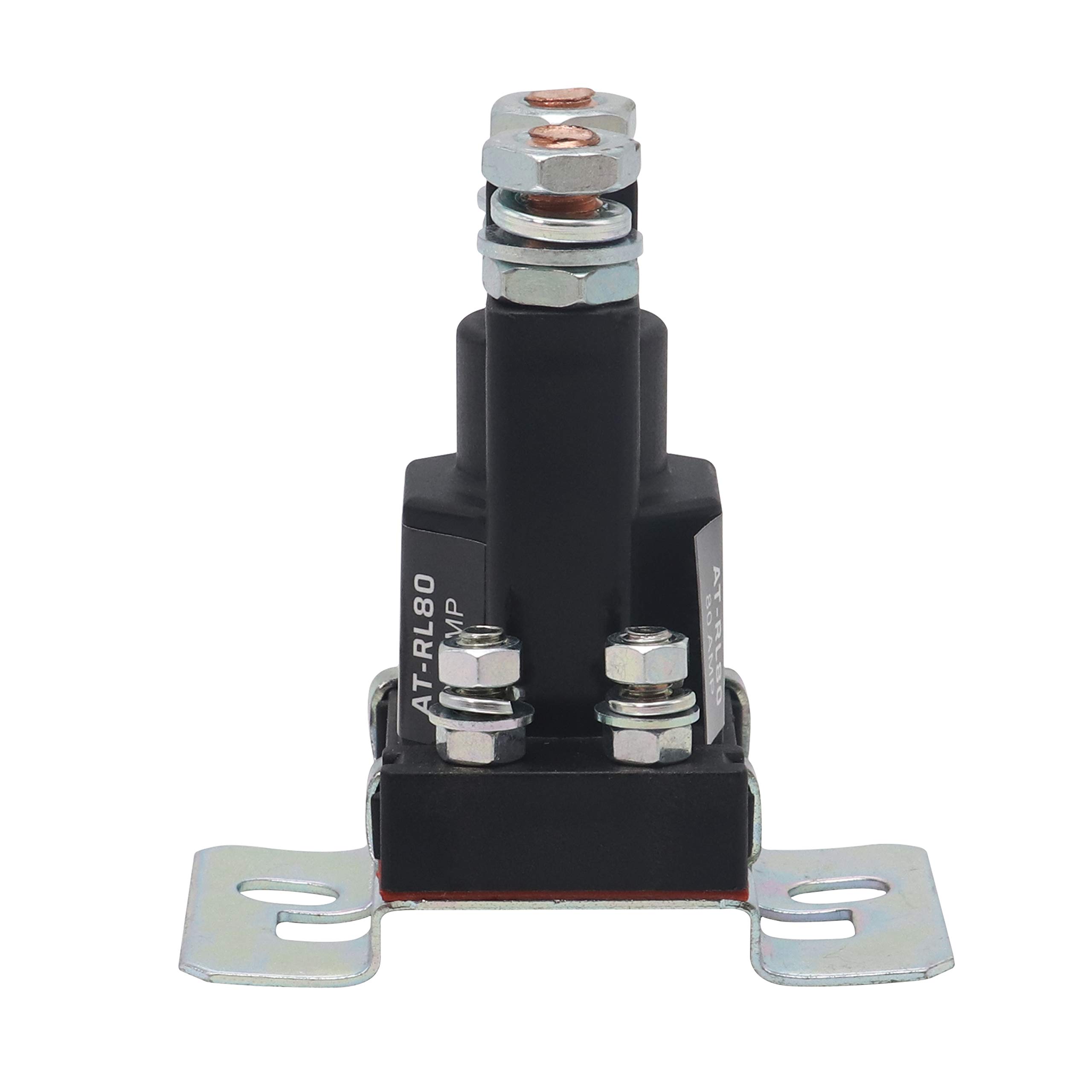 Audiotek 80-Amp 12V Continuous Duty Solenoid Relay - Heavy Duty Battery Isolator & SPST Starter Relay (4 Pin) - Perfect for Car, Boat, RV, Motorcycle & Off-Road Vehicles - Reliable Power Management Solution for Automotive & Marine Applications (1 Pack)