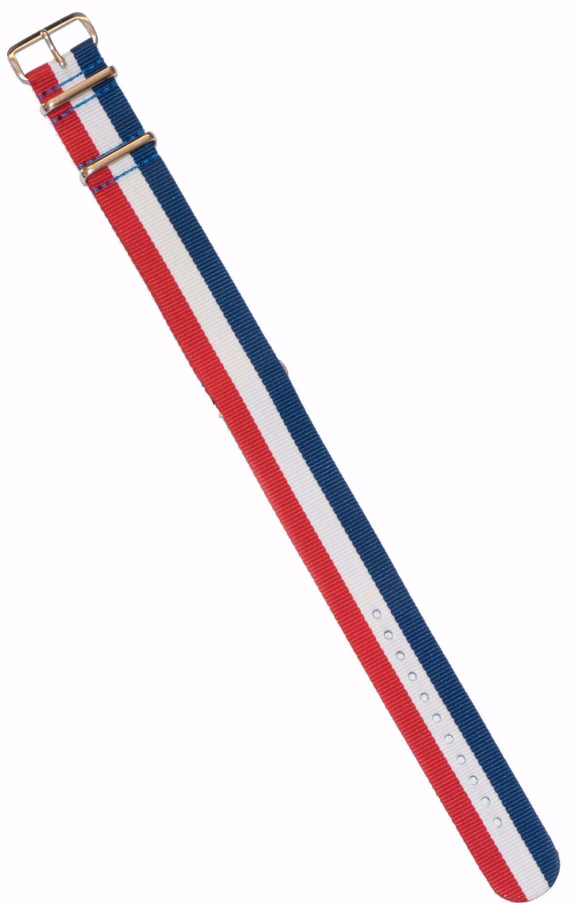 Patriotic Red White Blue Stripe Watch Band - Durable Nylon Strap for Apple Watch, Samsung Galaxy & Fitbit - Perfect for 4th of July, Sports & Everyday Wear