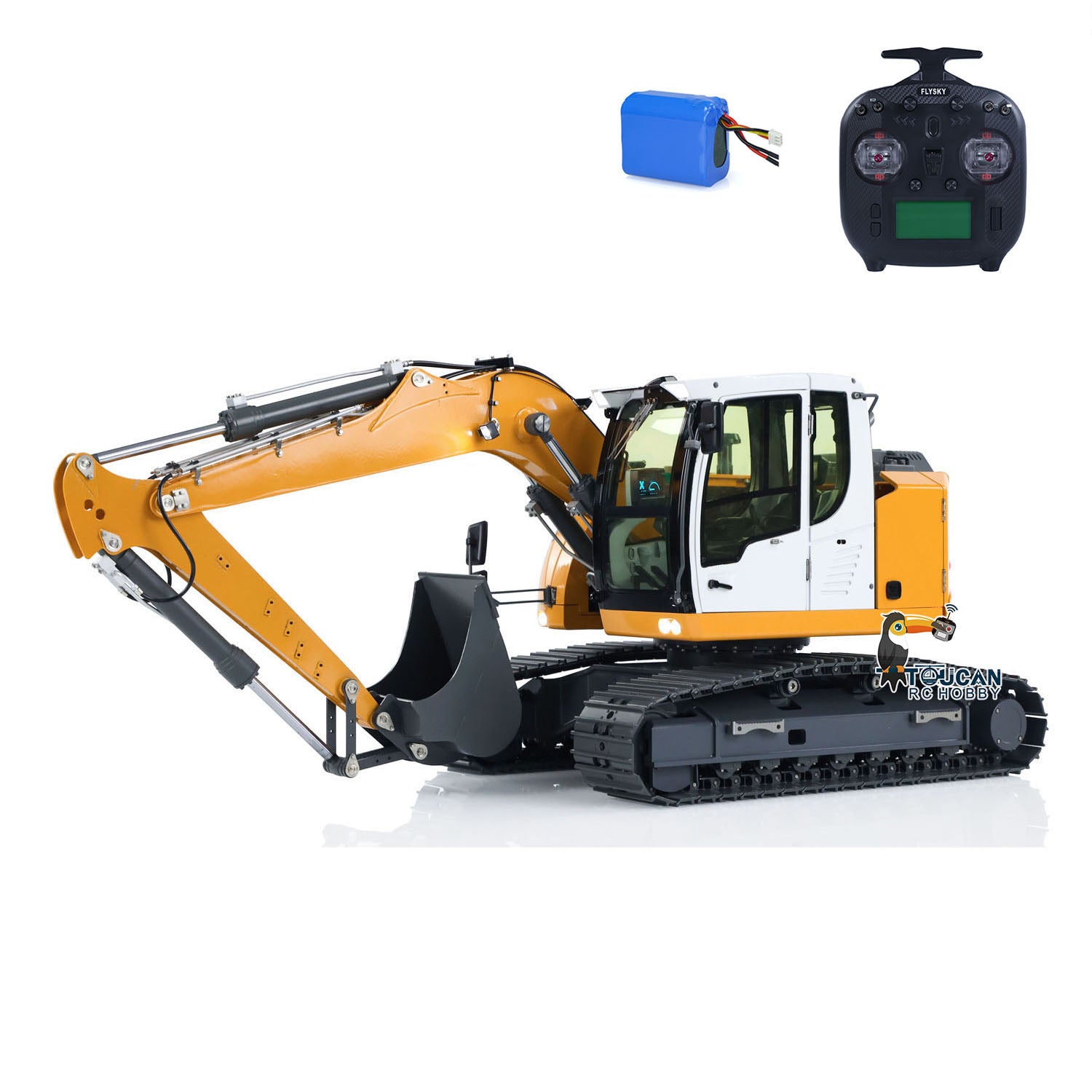 1/14 Scale RC Hydraulic Excavator R920 JDM Model 208 Metal Radio Control Construction Truck - Remote Control Digger Toy for Adults & Kids, Perfect for Construction Site Simulation, Backyard Play and Collector's Display