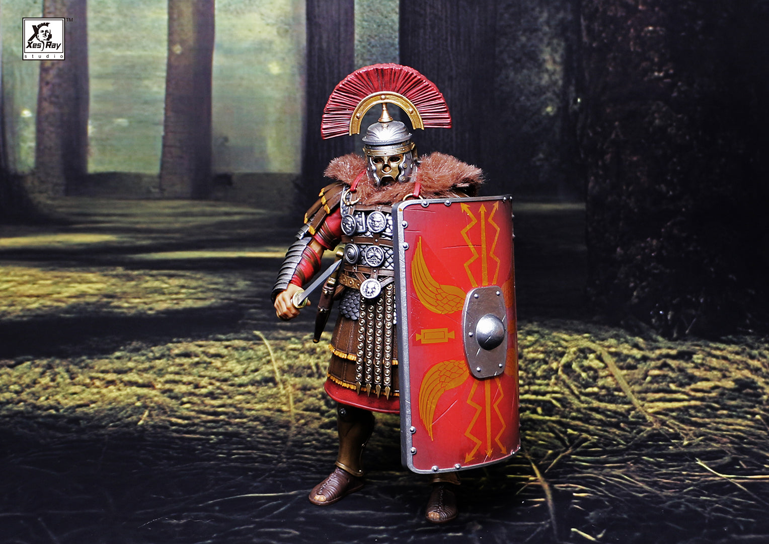 XesRay Fight For Glory 1/12 Scale 6-Inch Action Figures - Combatants Wave 4 Roman Trio Set for Collectors & Display | Perfect for Diorama, Shelf Display & Action Figure Photography