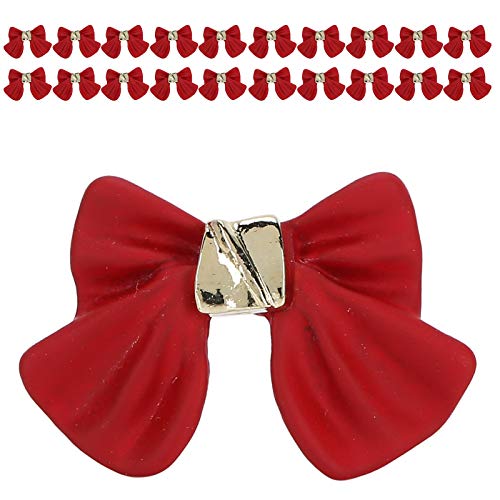 Elegant Red Nail Art Bows - Durable Nail Decorations for DIY, Shoes, Guitars, Mobile Phones & Handicrafts - Perfect for Nail Art, Gift Wrapping & Craft Projects
