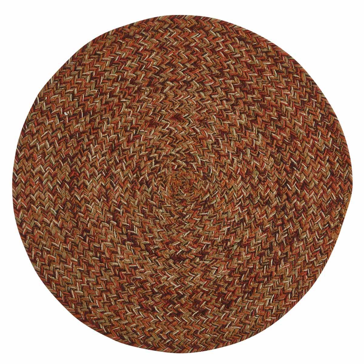 Allspice Braided Round Placemat Set of 6 - Natural Woven Table Mats for Dining & Decor | Perfect for Thanksgiving, Christmas Dinner & Home Styling