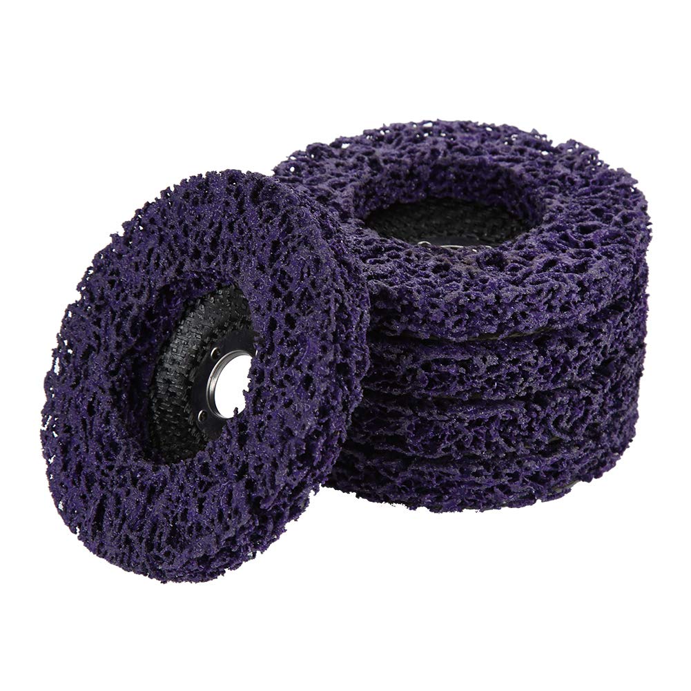 Hilitand 5Pcs Poly Strip Wheel Discs - Paint & Rust Removal Tool, High-Quality Angle Grinder Discs 10000 RPM 60 Grit (Purple) - Perfect for Metal Surface Prep, Auto Body Work & DIY Projects