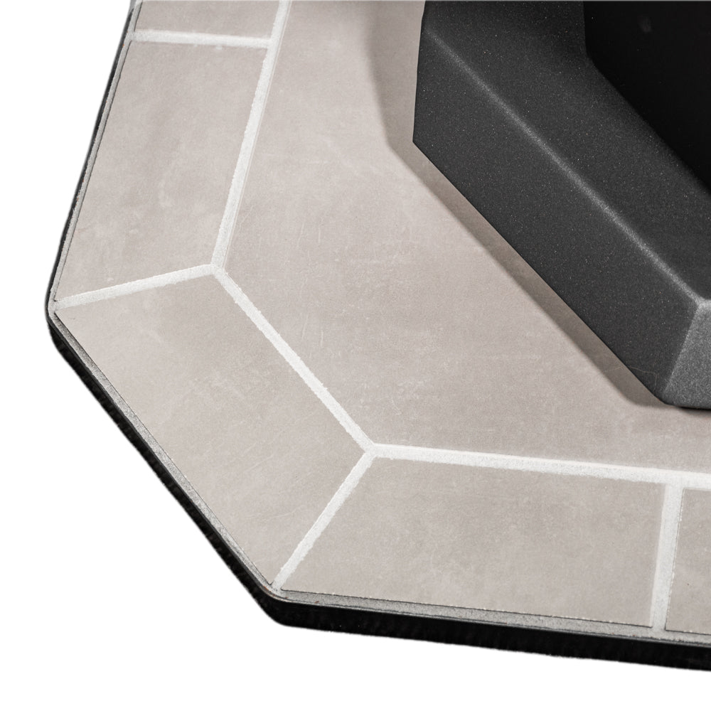 ComfortBilt Flatwall Hearth Pad for Pellet & Wood Stoves - Agate Grey | Fireplace Floor Protection | Perfect for Living Rooms, Basements & Cabins