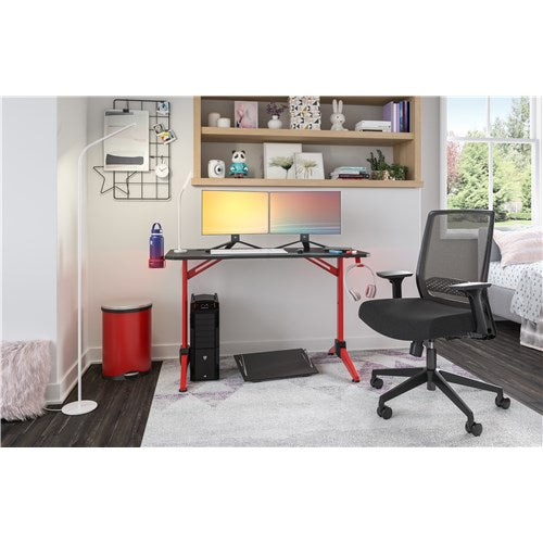 Safco Medina 6830BMBL High Back Ergonomic Office Task Chair - Adjustable Height & Lumbar Support for Home & Business Workspaces