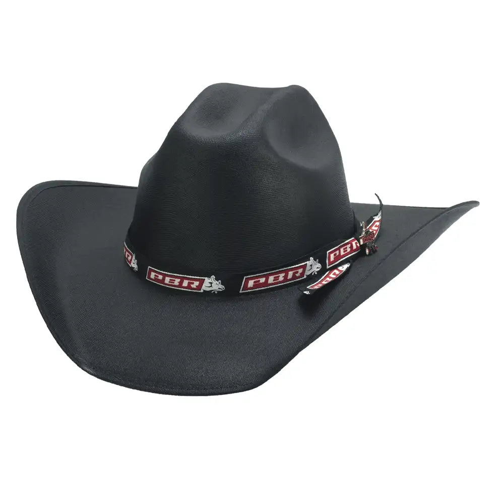 Bullhide PBR Committed To Win Linen Straw Cowboy Hat - Western Rodeo Style for Men & Women - Perfect for Outdoor Ranchers, Country Music Festivals & Summer Sun Protection