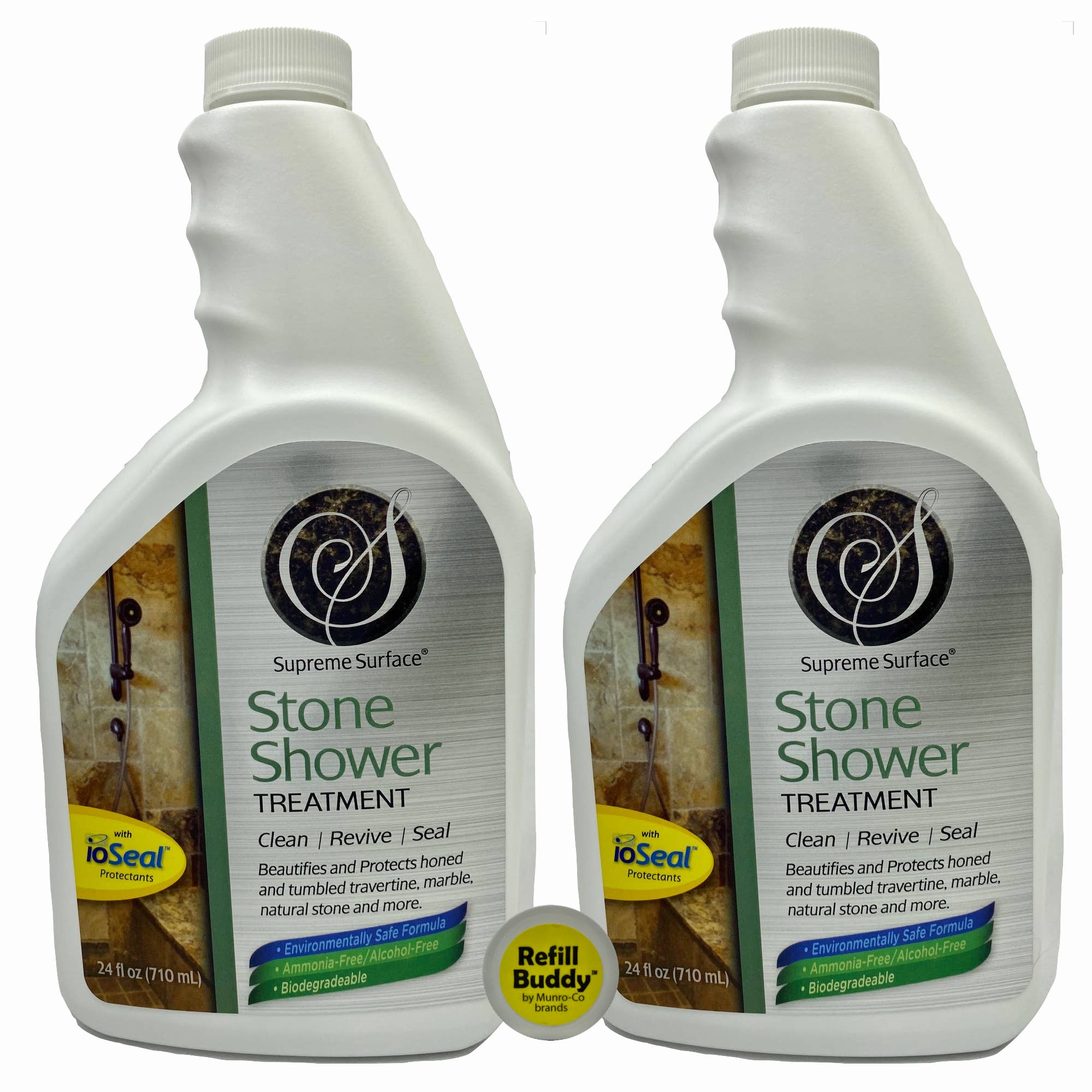 Natural Stone Shower Treatment Set - 2 Pack for Spa-Like Relaxation & Skin Exfoliation | Perfect for Home Spa Days & Self-Care Routines