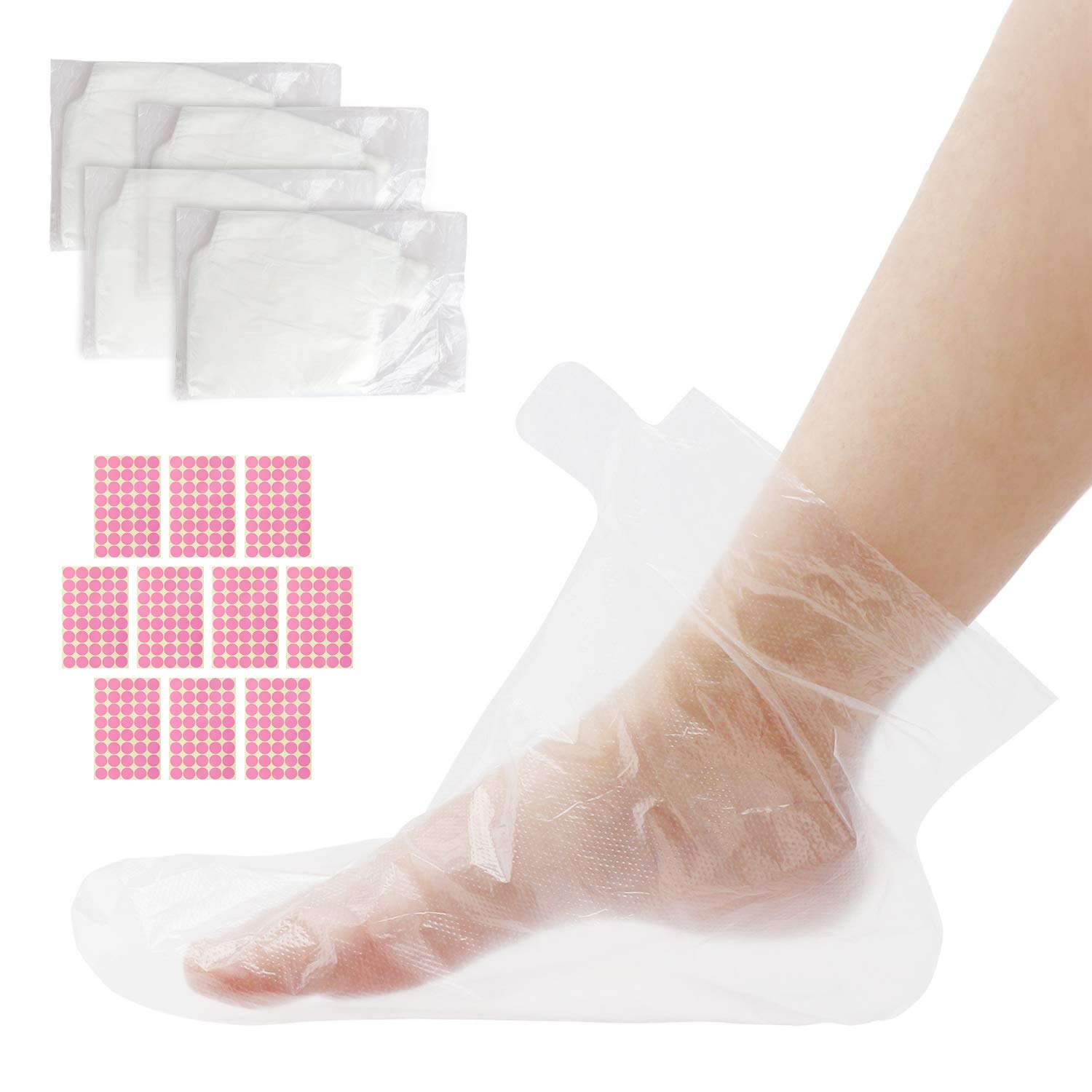 Segbeauty 400pcs Paraffin Wax Bath Liners for Foot Spa - Disposable Plastic Wax Therapy Booties & Mitts for Professional/Home Use - Perfect for Pedicures, Wax Treatments & Pain Relief Therapy