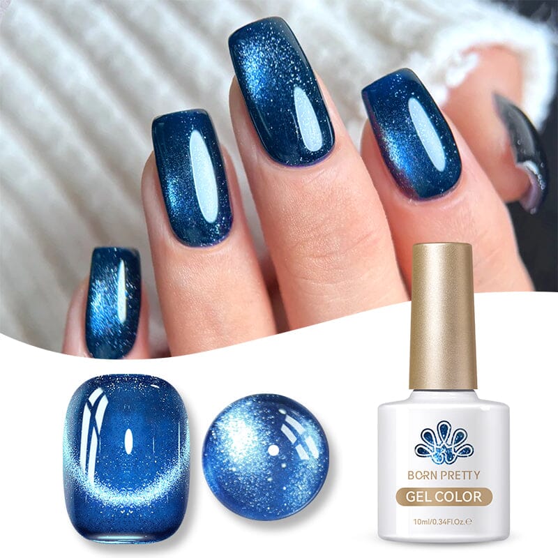 Blue Cat Magnetic Gel Nail Polish - 10ml Long Lasting UV LED Soak Off Polish for Nail Art & Manicures - Perfect for Home & Salon Use
