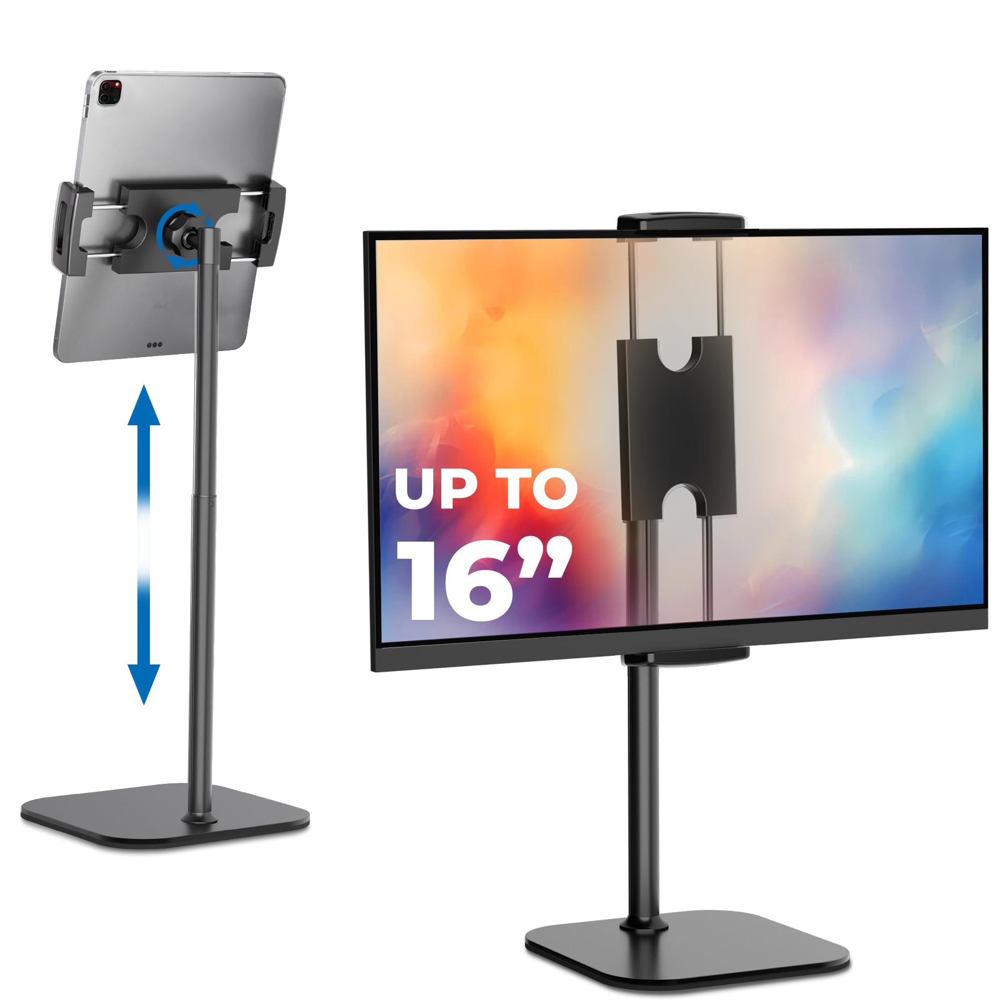 Cooper TabStand - Adjustable Height iPad Stand for Desk, Aluminum Alloy Tablet Holder & 16
