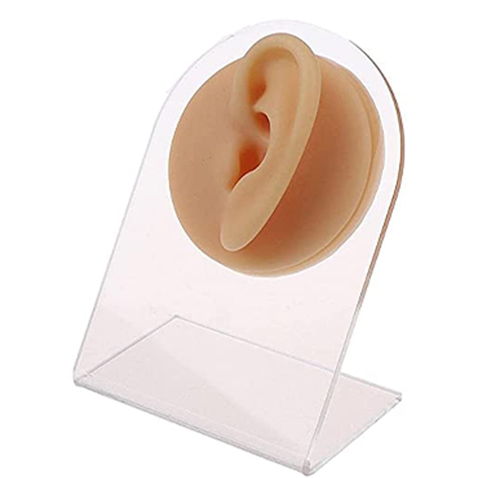 1 Pc Reusable Silicone Ear Model for Acupuncture Training, Earring Display & Headset Props - Right Ear (Perfect for Medical Practice, Jewelry Showcase & Audio Equipment Demo)