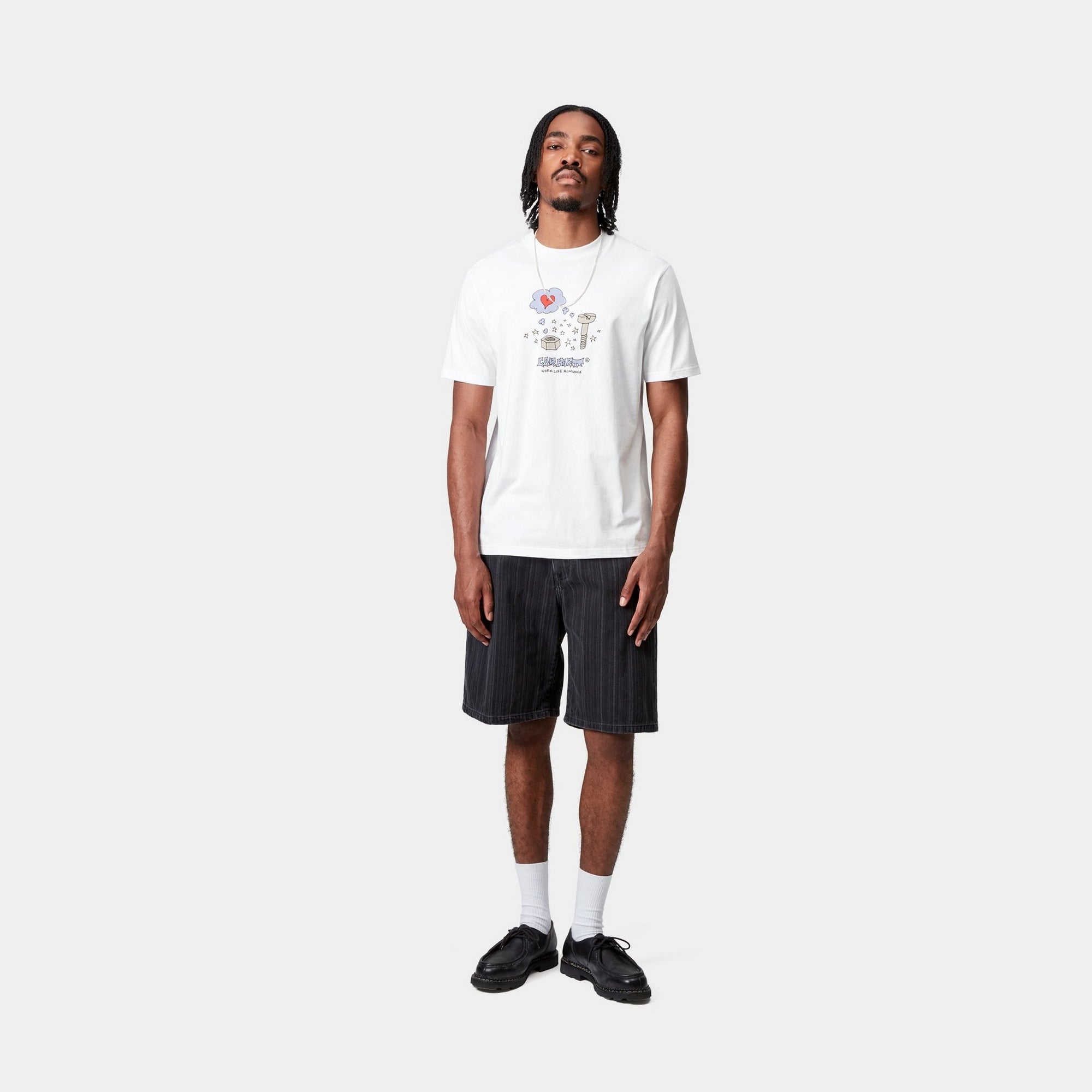 Work Life Romance T-Shirt | White Cotton Casual Tee for Women & Men | Perfect for Date Nights, Office Wear & Everyday Outfits