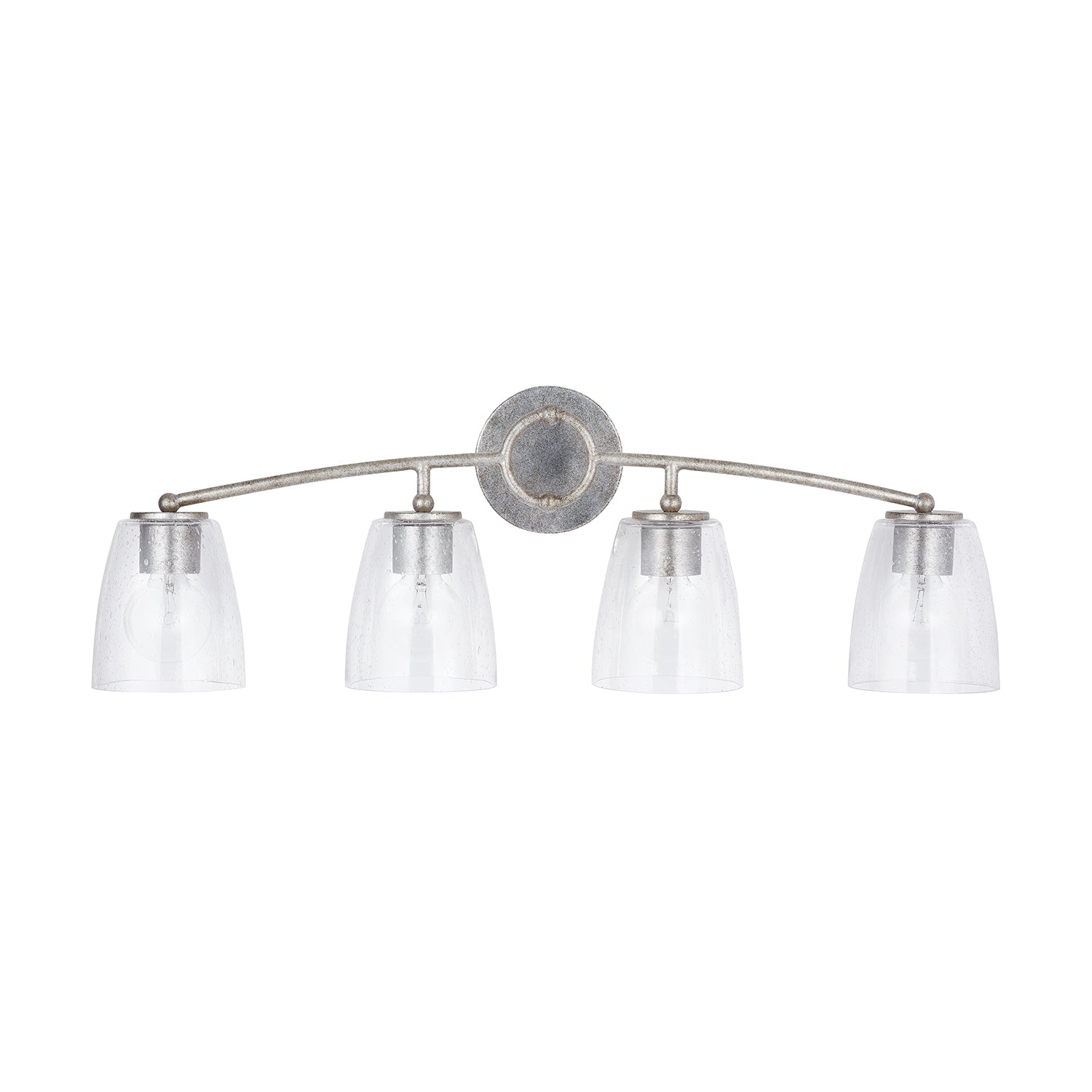 Capital Lighting 4-Light Bathroom Vanity Light Fixture - Modern Brushed Nickel Finish for Bathroom, Powder Room, and Dressing Area