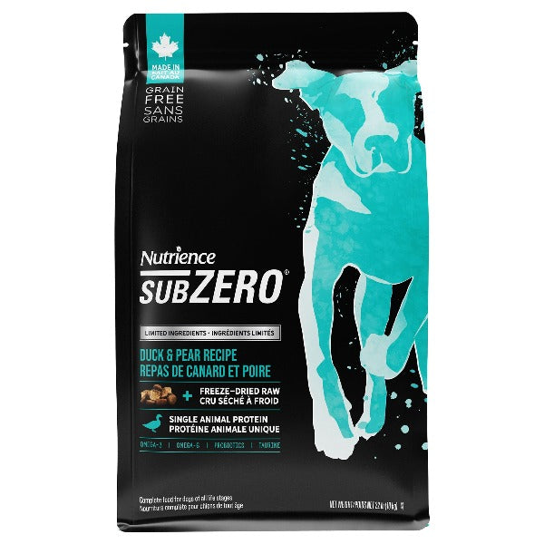 Nutrience SubZero Duck & Pear Limited Ingredient Dry Dog Food - Grain-Free, High Protein for Sensitive Stomachs - Perfect for Adult Dogs with Allergies or Digestive Issues