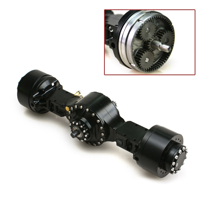 High-Quality Metal CNC Side Reduction Axle Differential Lock for LESU 1/15 Hydraulic Loader RC Truck & DIY Car Models - Perfect for Off-Road Remote Control Vehicles and Custom Builds