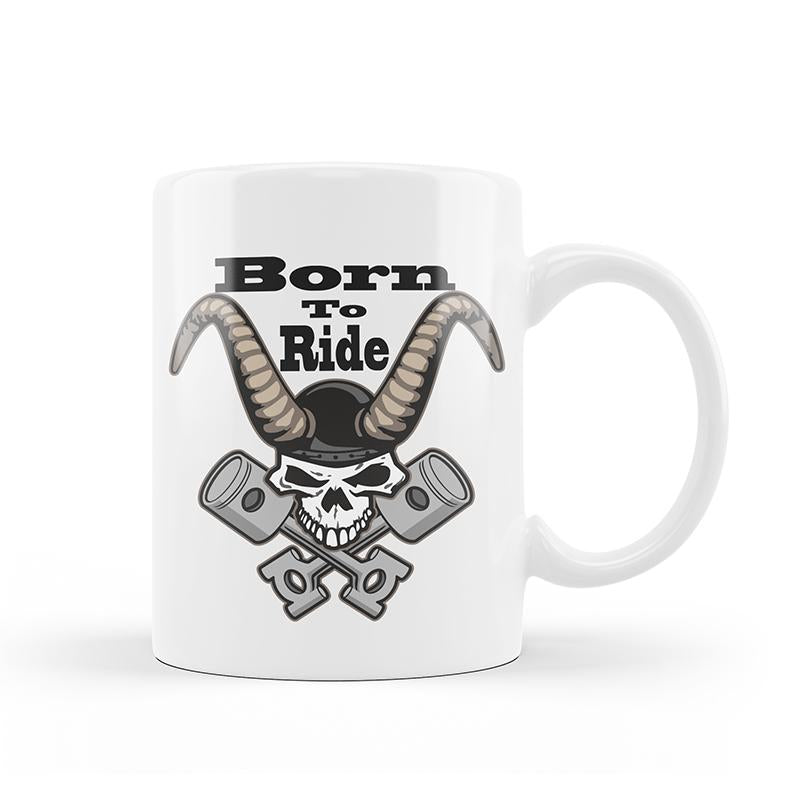 Born to Ride Coffee Mug - Motorcycle Enthusiast Gift - Perfect for Bikers & Riding Lovers - Great for Morning Coffee or Road Trips