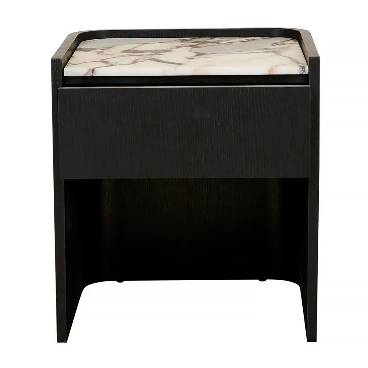 Globe West Elsie Bedside Table - Modern Nightstand with Storage Drawer for Bedroom, Living Room & Office - Stylish Wooden End Table with Shelf