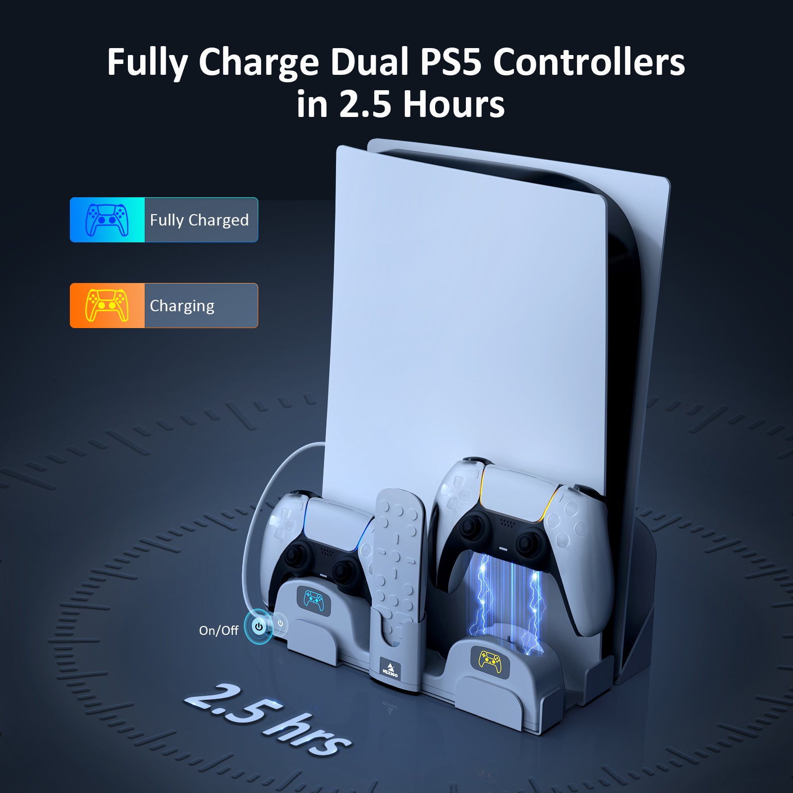 NexiGo PS5 Wall Mount Kit - Secure and Space-Saving Vertical or Horizontal Mounting Bracket for PlayStation 5 Console - Perfect for Gaming Rooms, Living Rooms, and Small Spaces