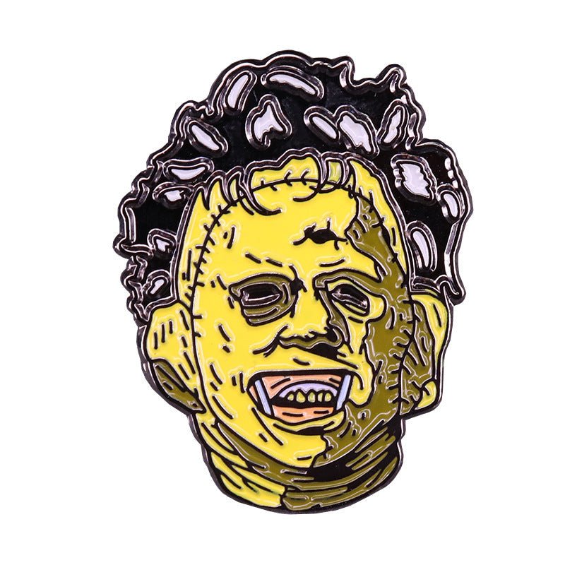 Leatherface Enamel Pin - Horror Movie Collectible Badge for Jackets, Bags & Backpacks - Perfect for Halloween Costumes & Horror Fan Gifts