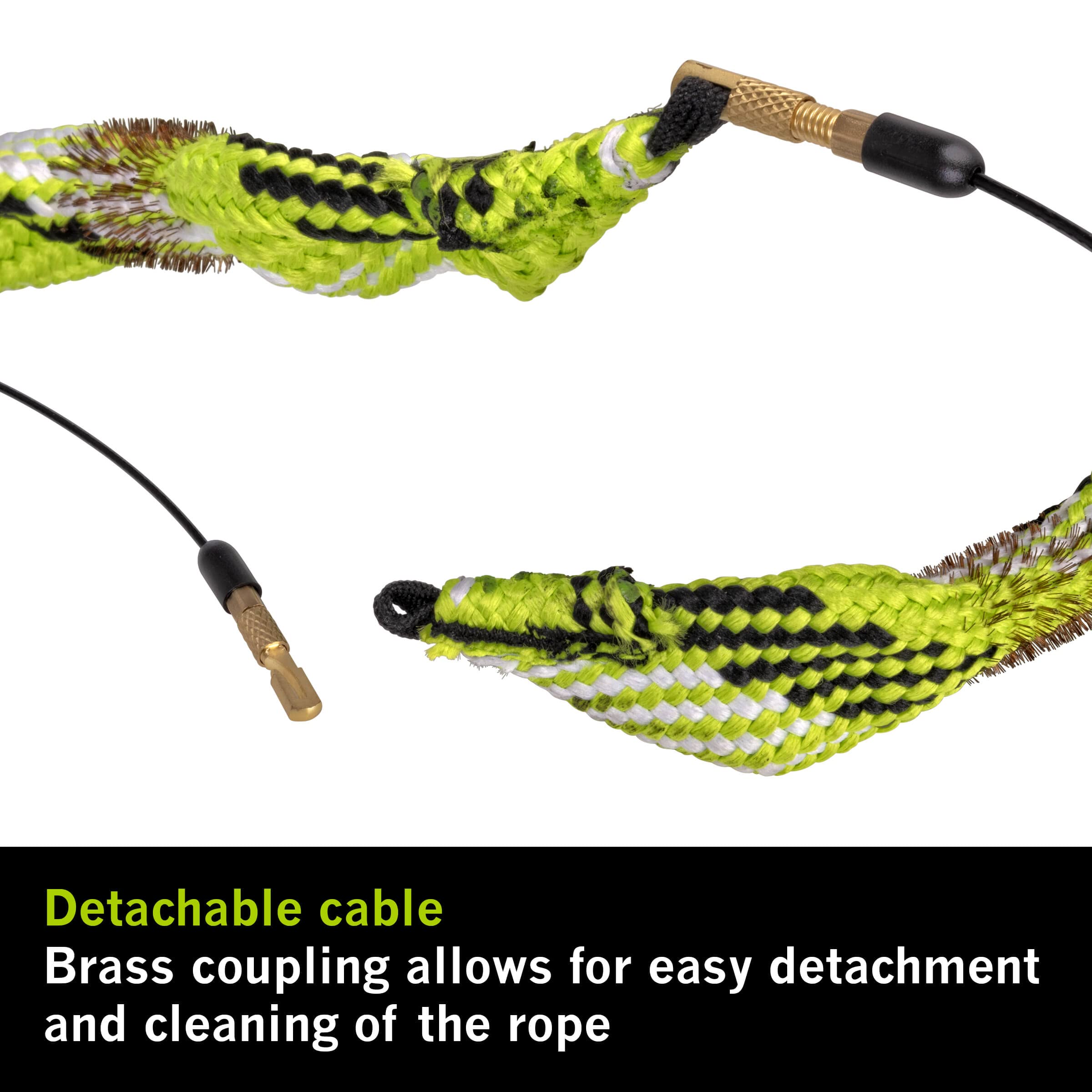 Breakthrough Clean Battle Rope 2.0 Gun Cleaning Kit - Universal for Rifle, Shotgun & Pistol with EVA Storage Case & Brass Handle - Perfect for Firearm Maintenance at Home, Range or Hunting