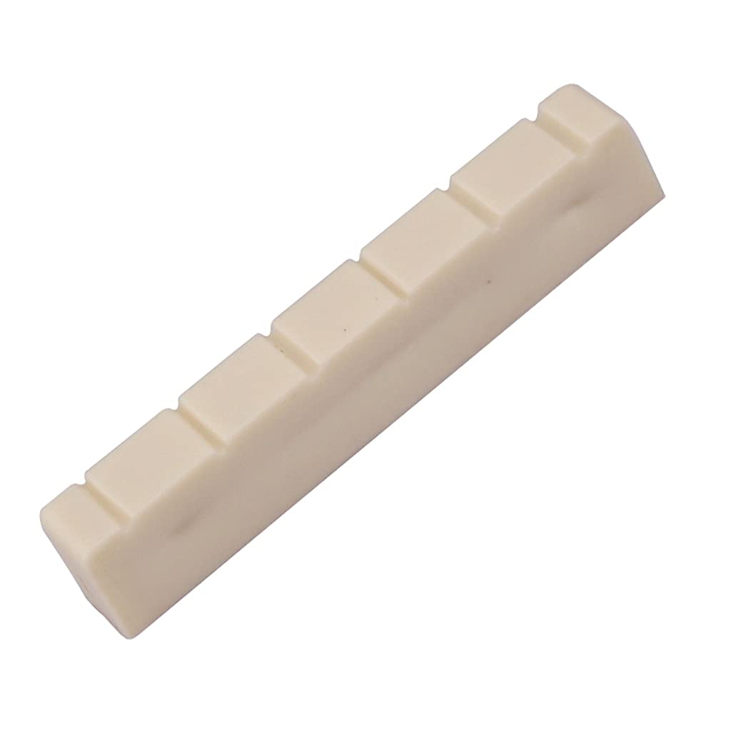 2Pcs Classical Guitar Bone Nuts 48mm 6 String Slotted - Premium White Guitar Nut Replacement Parts for Classical Acoustic Guitars | Perfect for Guitar Repair & Maintenance